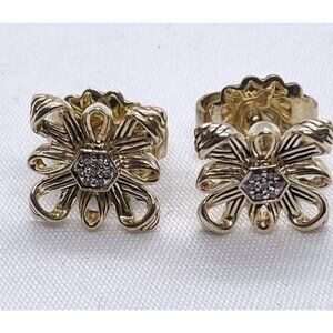 John Hardy 925 Sterling Classic Chain Diamond Stud Earrings